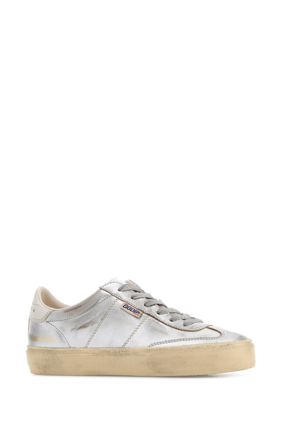 Golden Goose Sneakers Soul Star in pelle argento, view 2