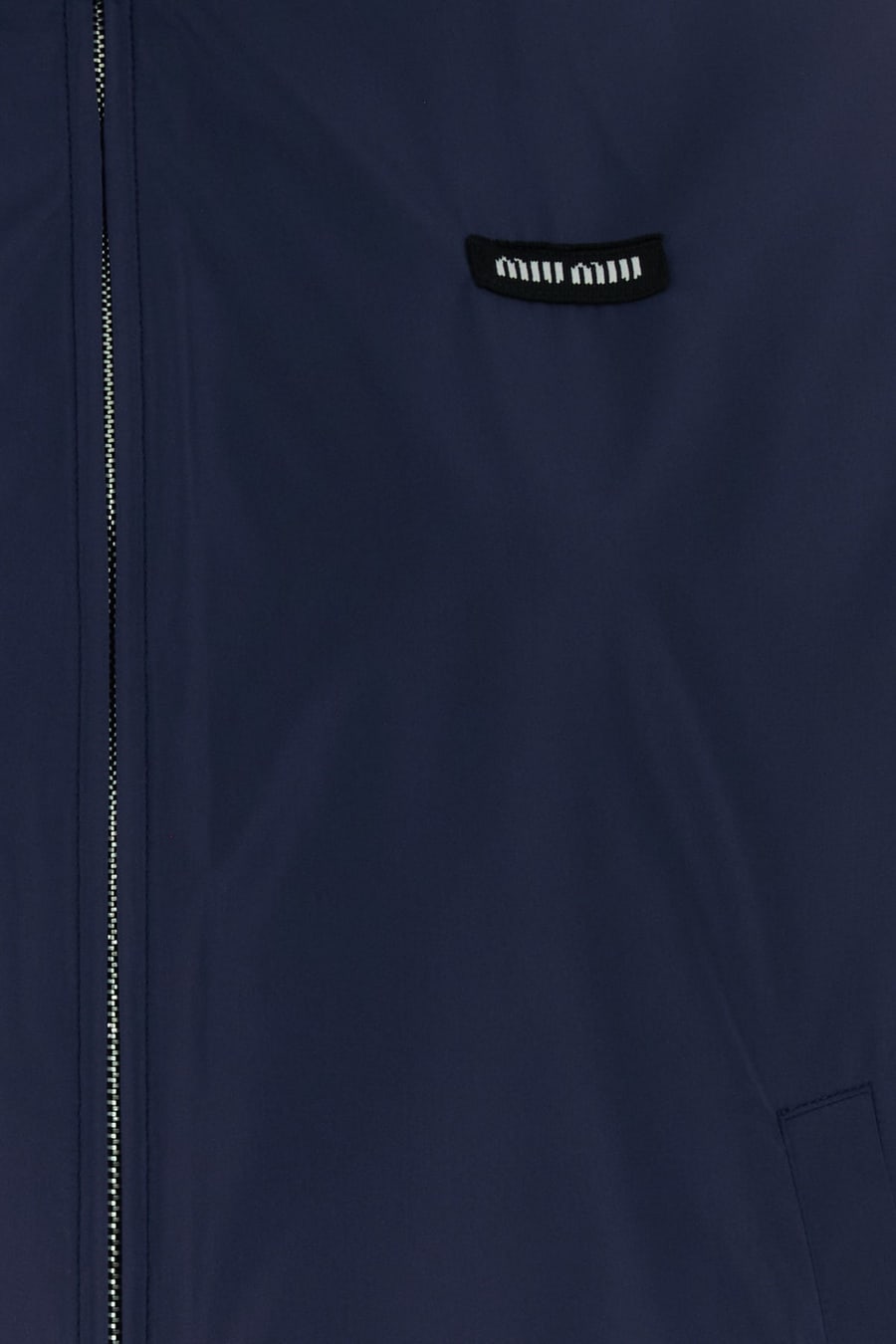 Miu Miu Giacca a vento in poliestere blu, view 3