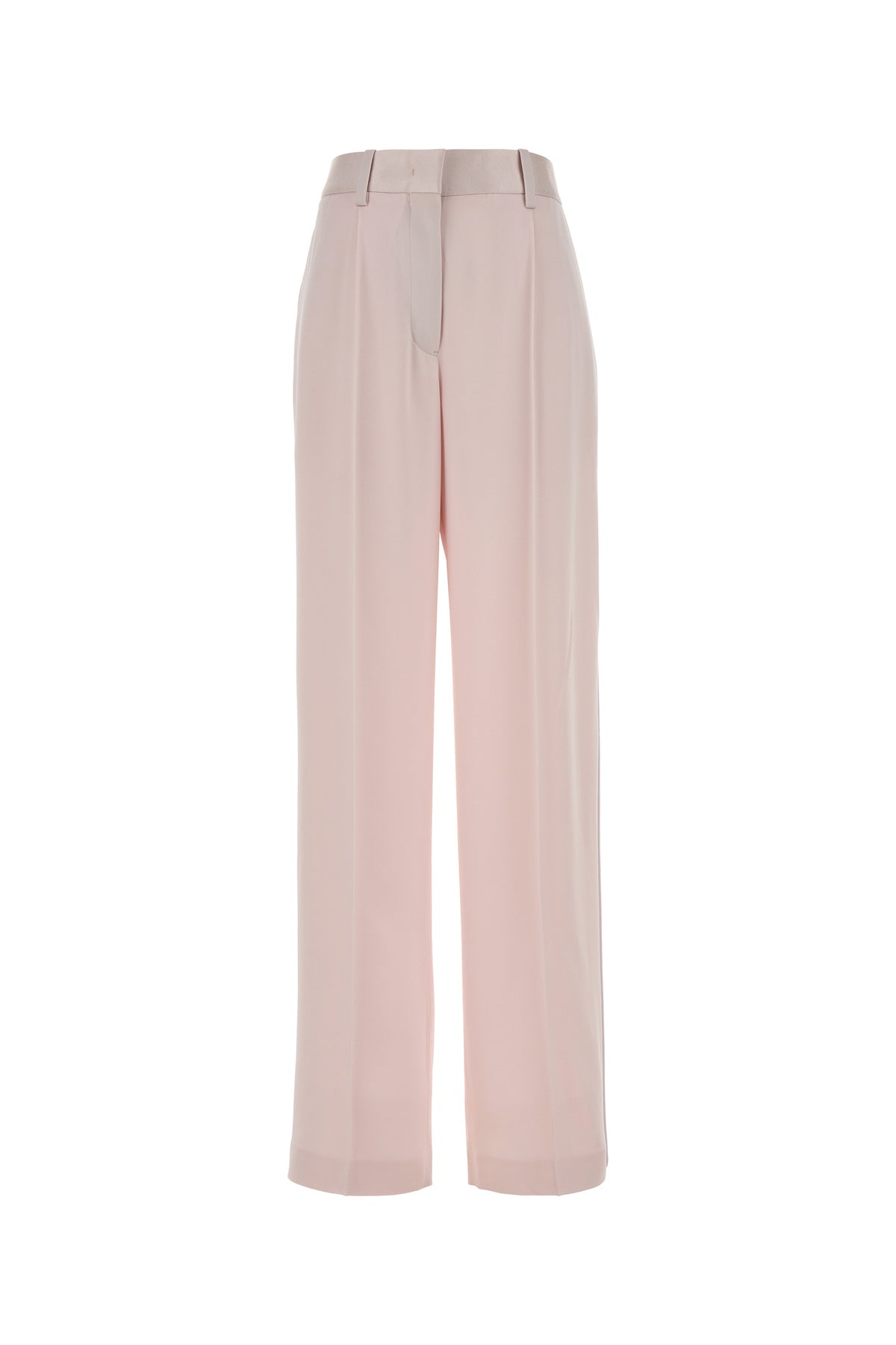 Jil Sander Pantalone in raso rosa pastello