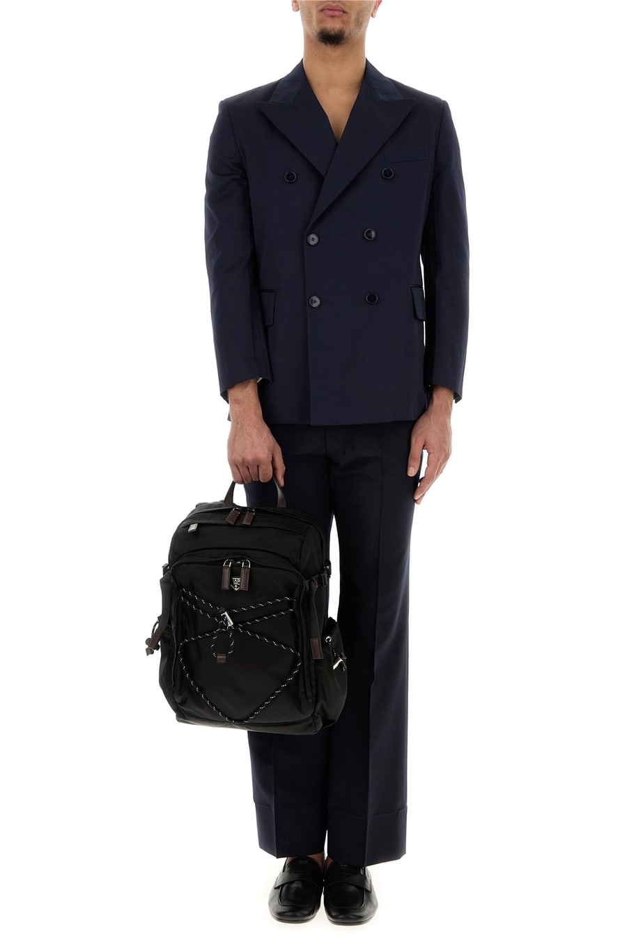 Prada Giacca in cotone blu navy, view 6