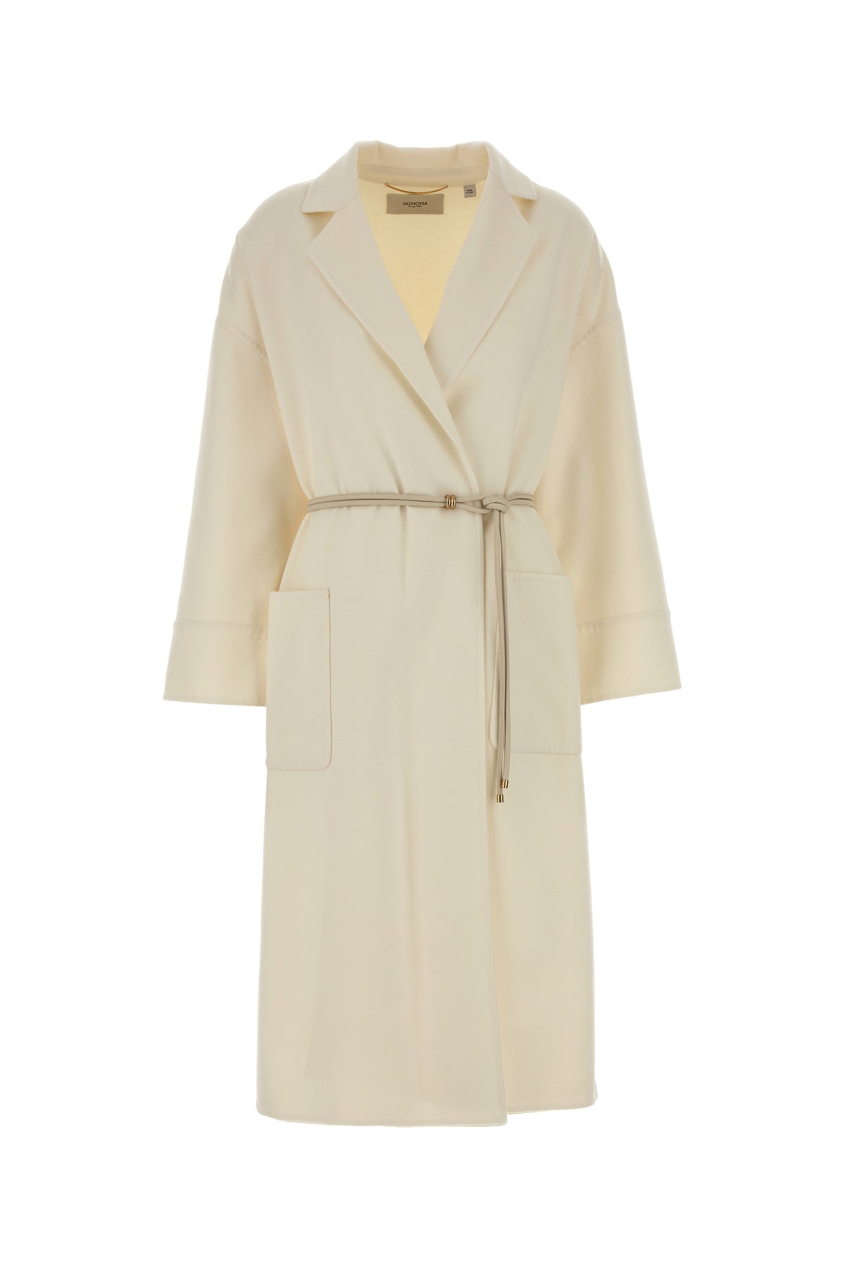 AGNONA Cappotto in misto lana avorio