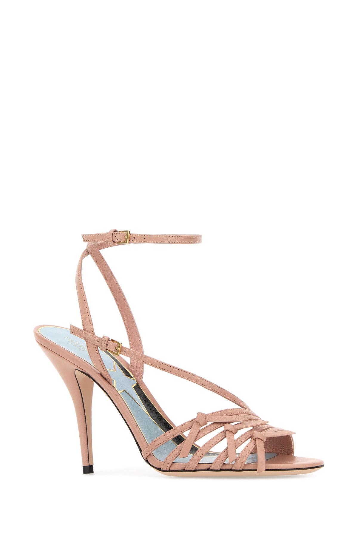 Valentino Garavani Sandali Nodine in nappa rosa, view 2