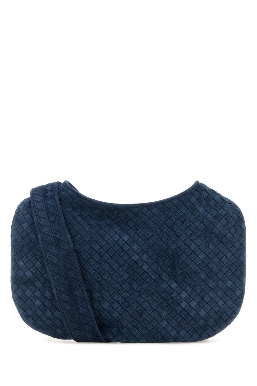 Bottega Veneta Borsa a tracolla in pelle scamosciata blu navy, view 3