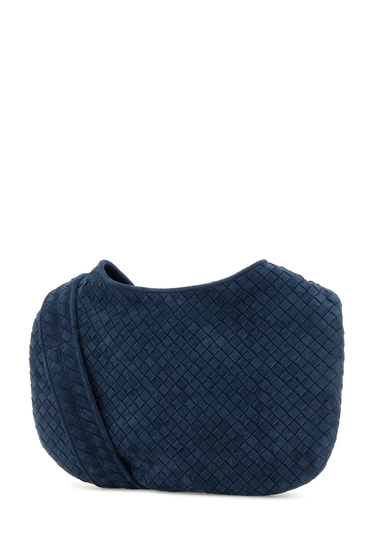 Bottega Veneta Borsa a tracolla in pelle scamosciata blu navy, view 2