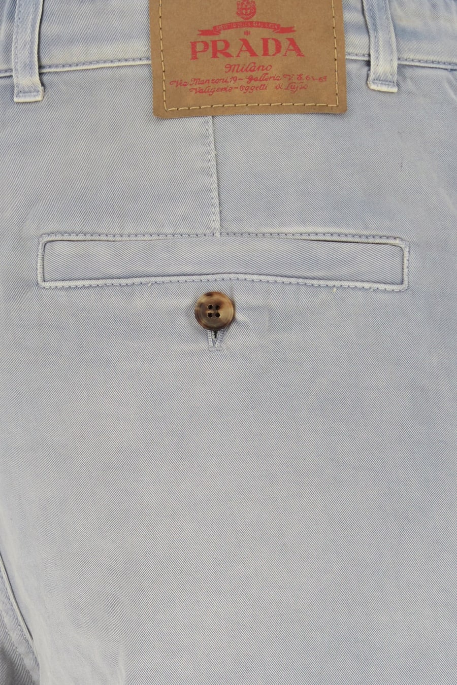 Prada Bermuda in gabardine carta da zucchero, view 3