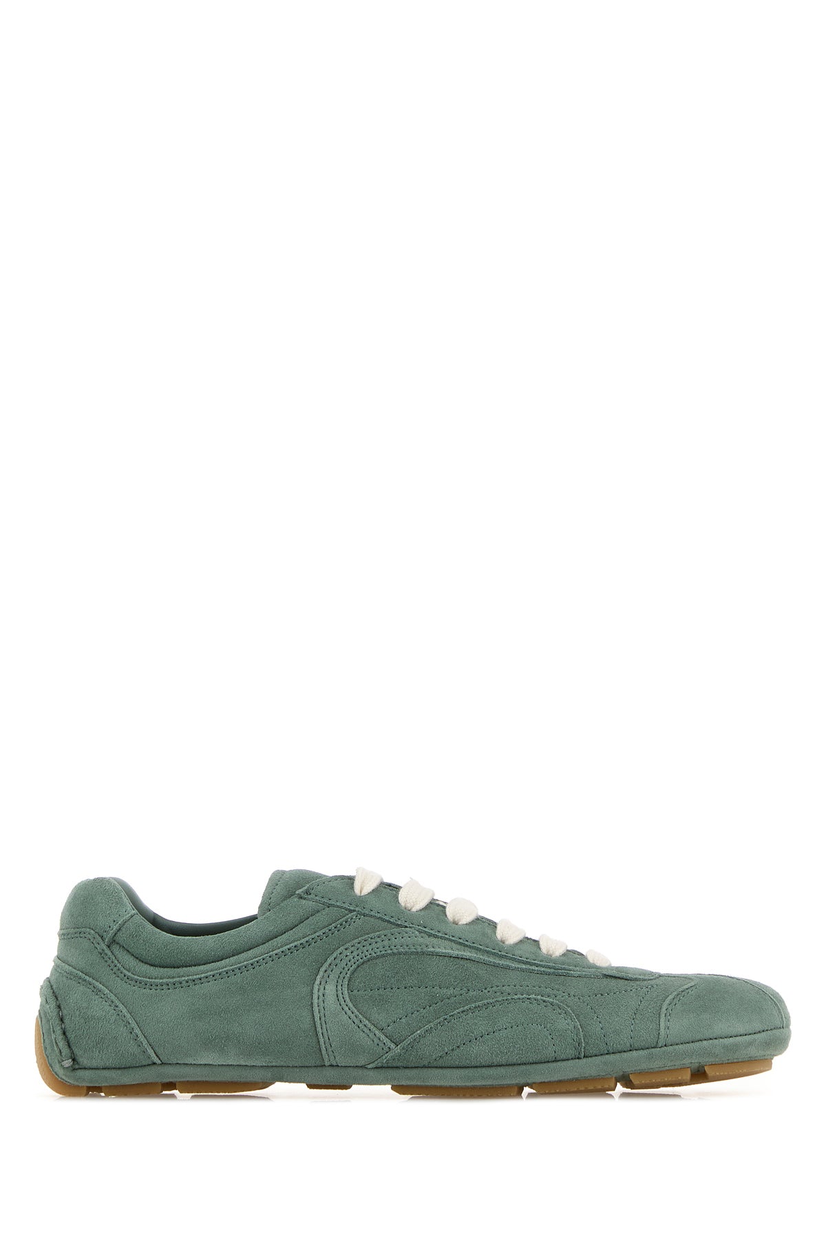 Prada Sneakers Montecarlo in pelle scamosciata verde menta