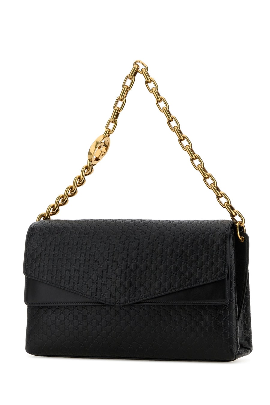 Gucci Borsa a spalla grande in pelle nera, view 2