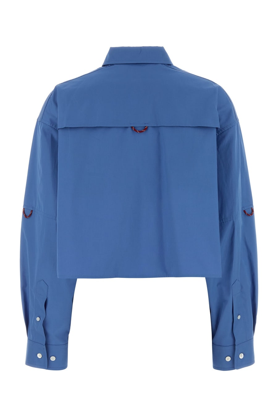 Miu Miu Camicia oversize in popeline ceruleo, view 2
