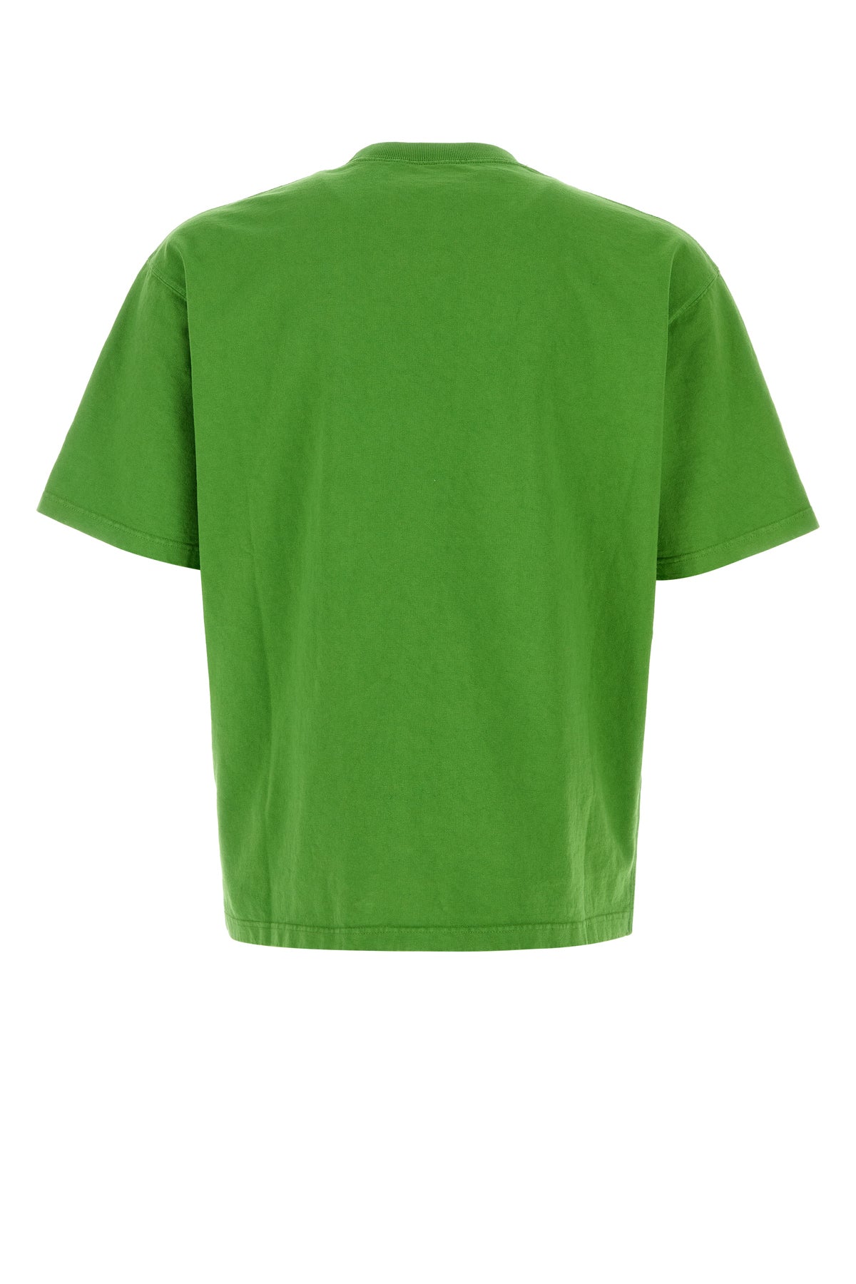 Prada T-shirt in cotone verde prato, view 2