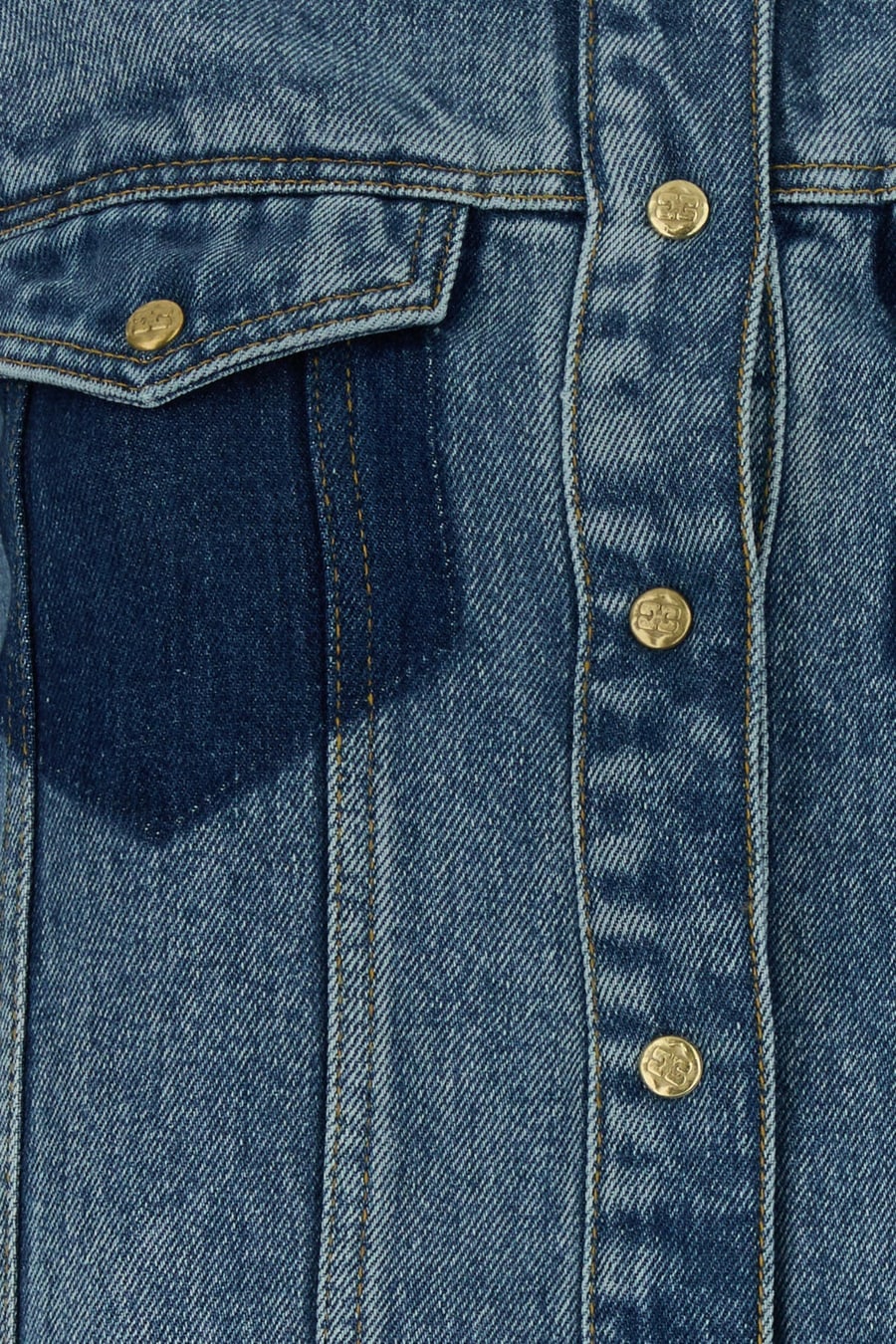 Ganni Camicia in denim, view 3