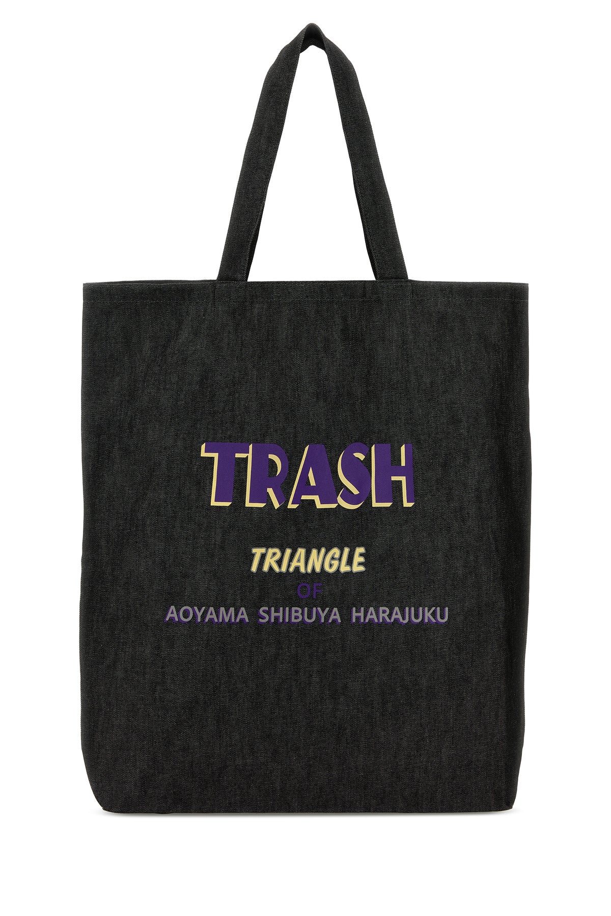 NEEDLES Borsa shopping Grocery grande in denim nero