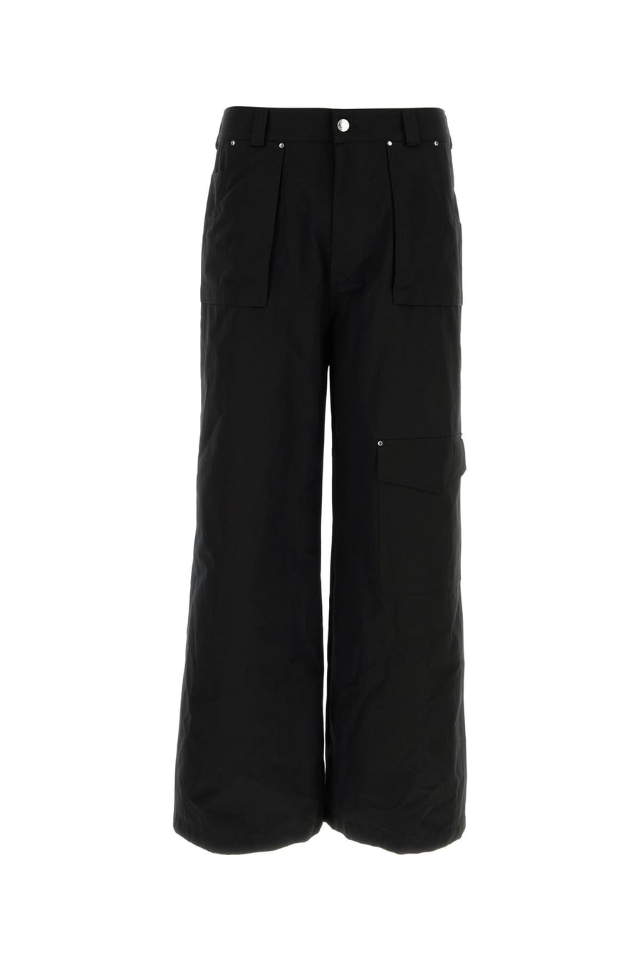 Alexander McQueen Pantalone cargo in cotone nero