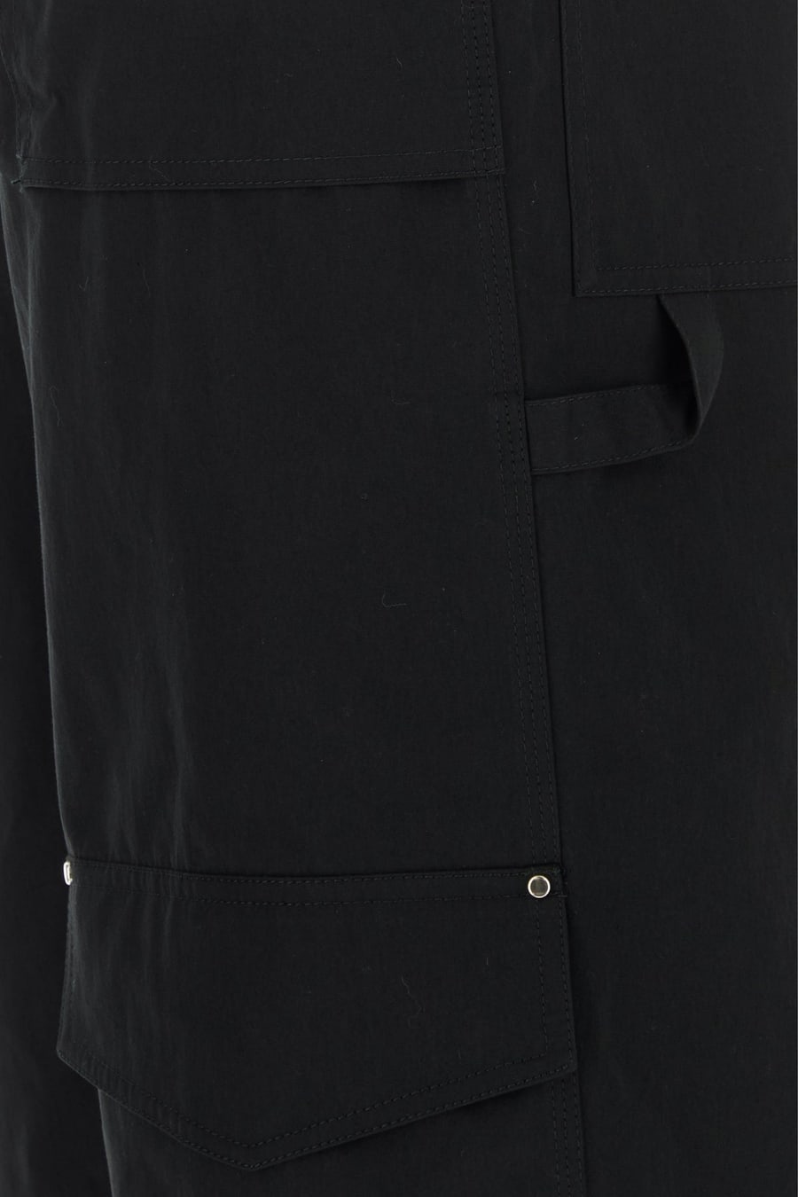 Alexander McQueen Pantalone cargo in cotone nero, view 5