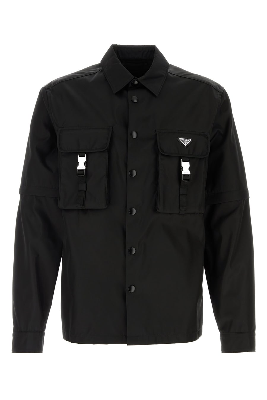 Prada Camicia in Re-Nylon nero