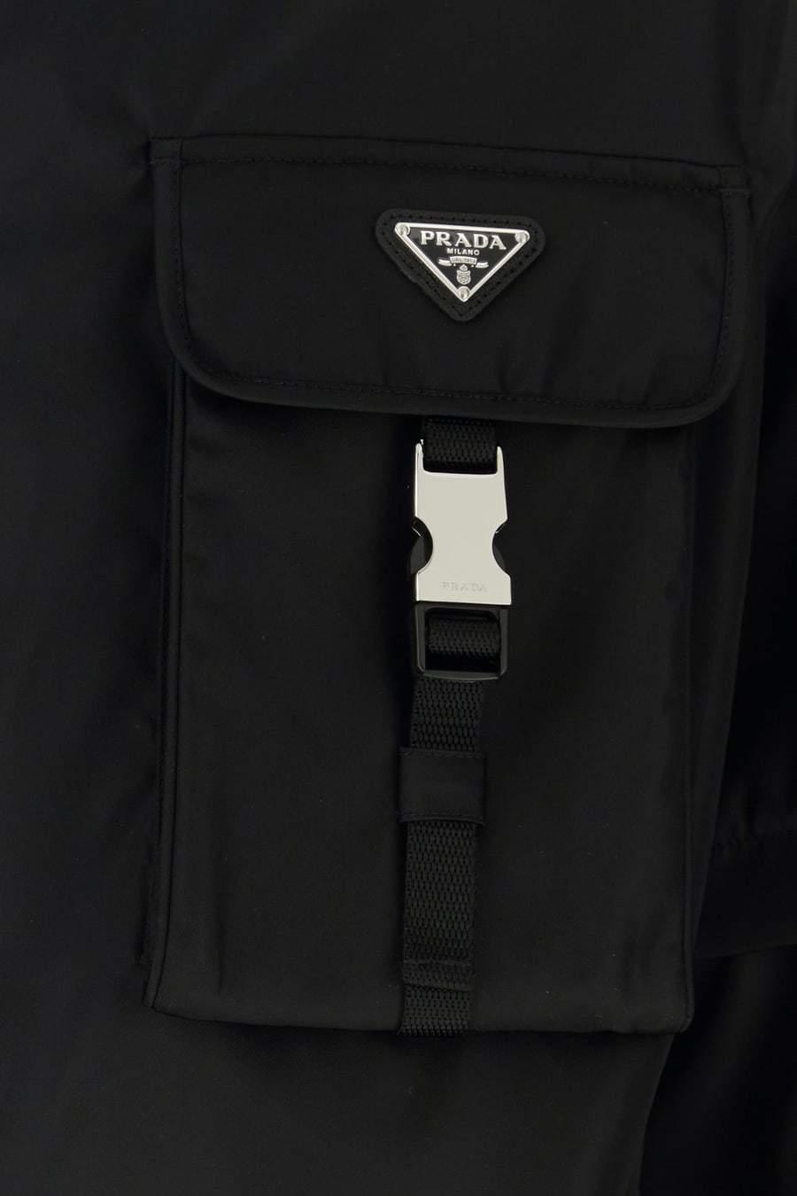 Prada Camicia in Re-Nylon nero, view 3