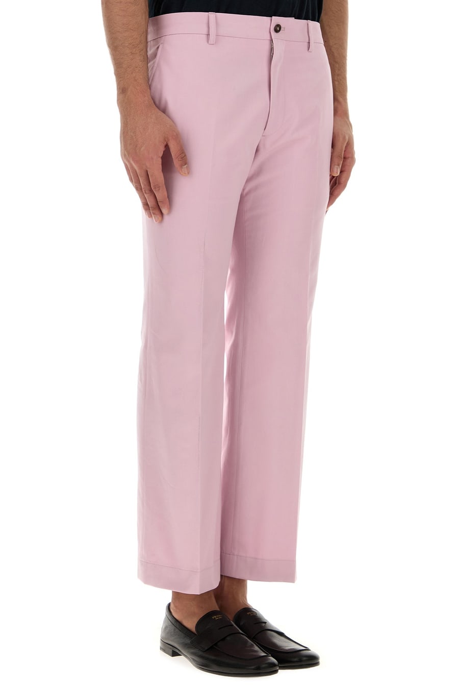 Prada Pantalone in popeline rosa, view 3