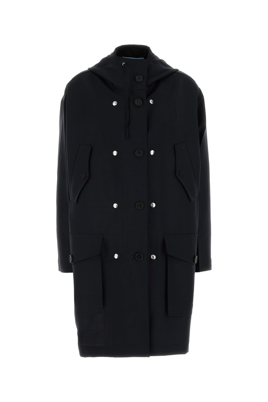 Prada Soprabito in misto mohair blu navy