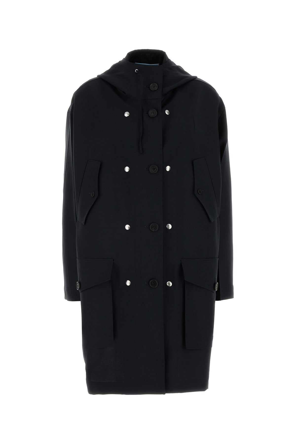 Prada Soprabito in misto mohair blu navy