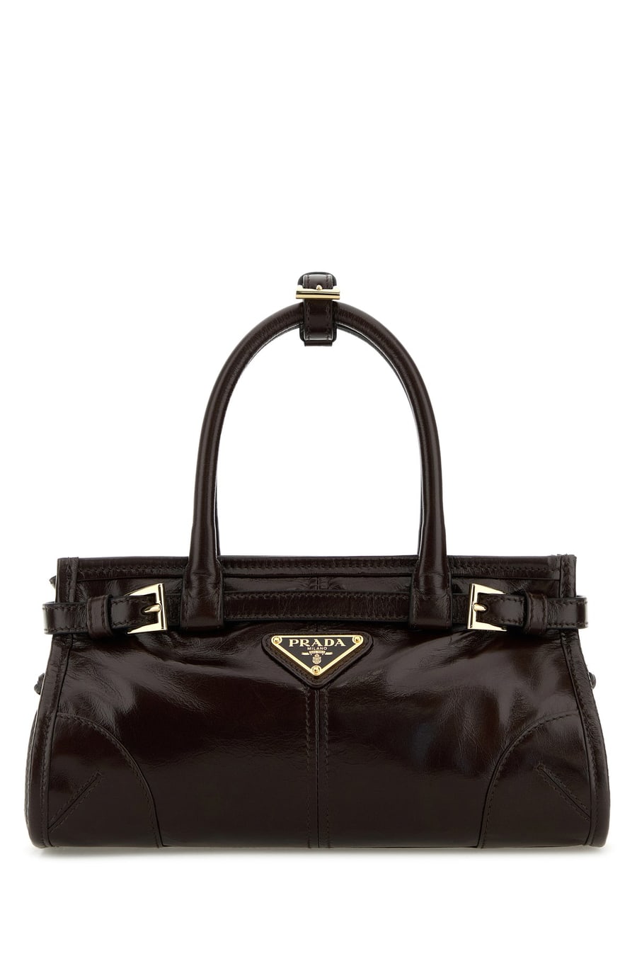 Prada Borsa a mano Prada Bonnie mini in pelle testa di moro