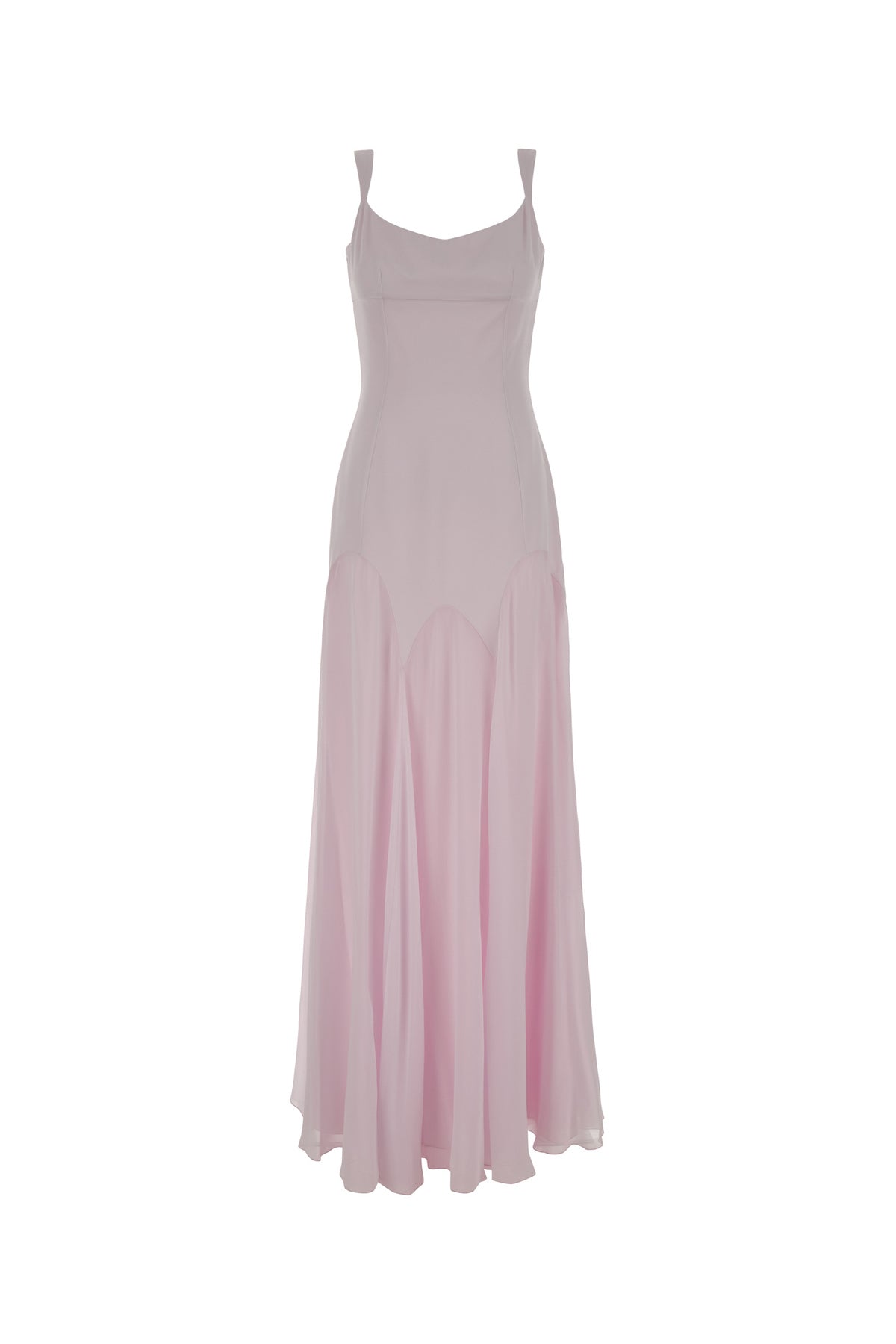 Alexander McQueen Abito lungo in raso lilla