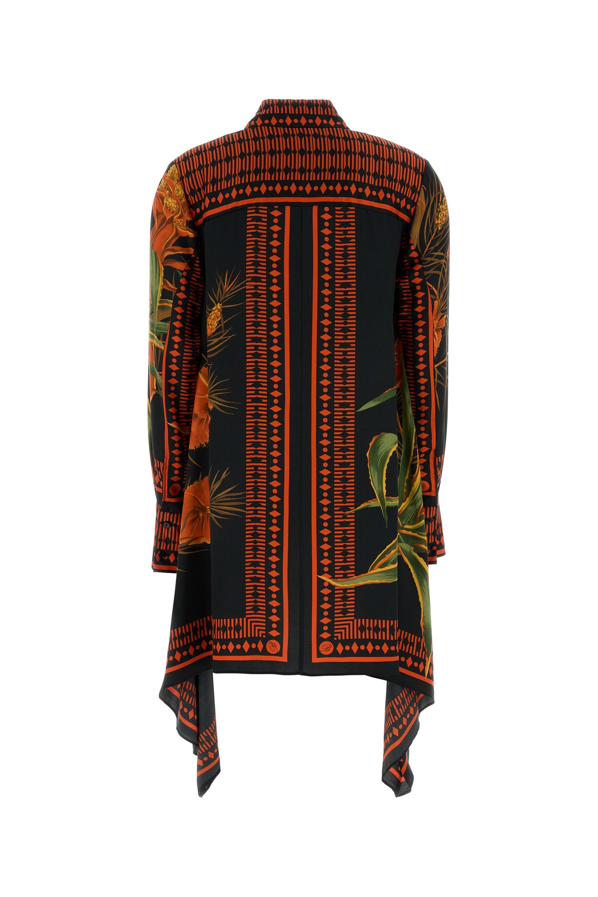BLUMARINE Abito chemisier in twill stampato
