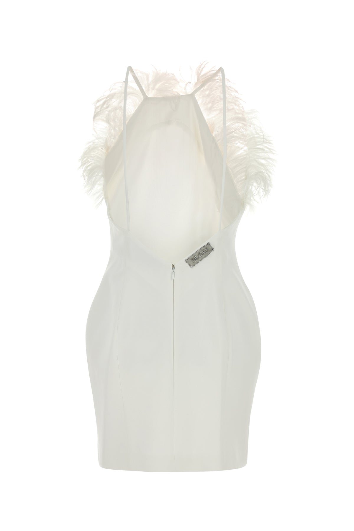 The Attico Mini abito in cady stretch bianco, view 2