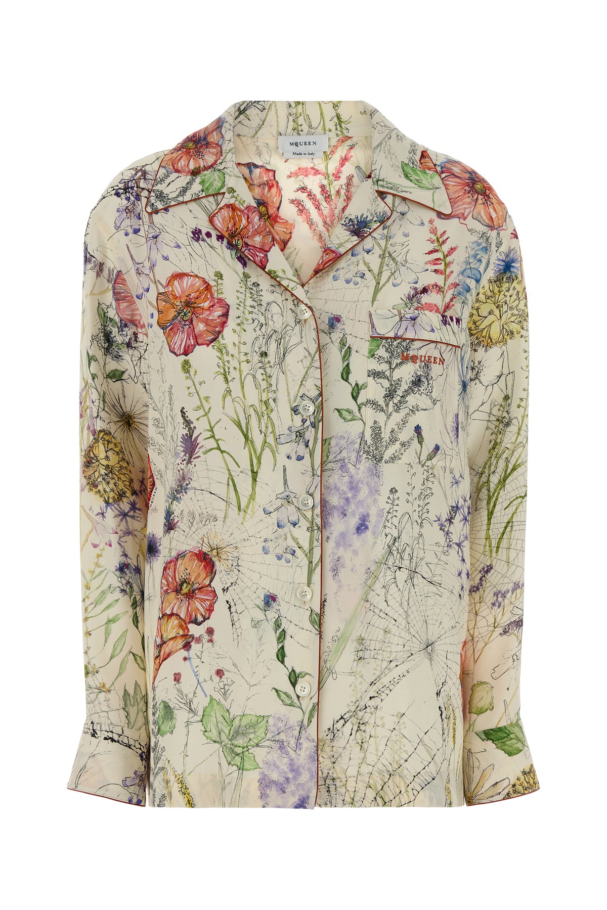 Alexander McQueen Camicia in crepe stampato