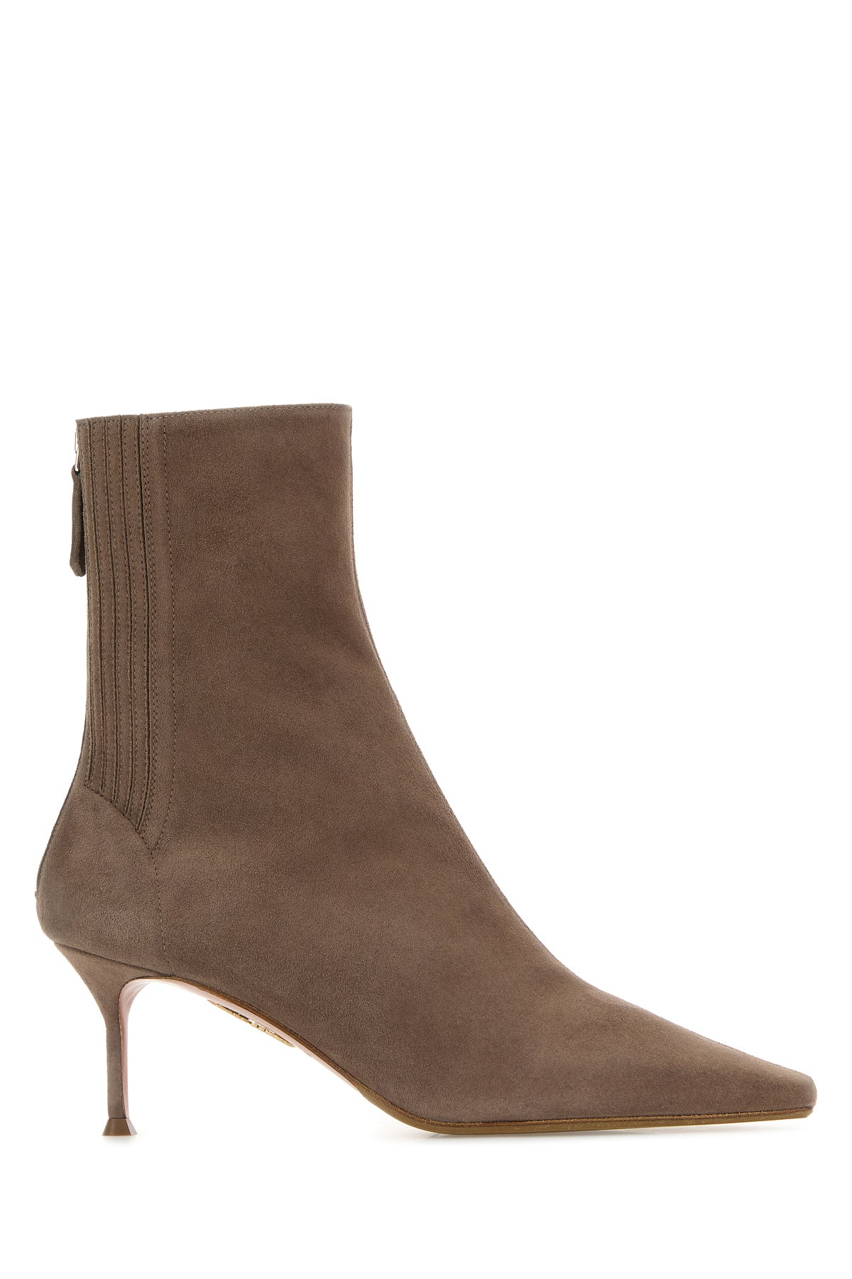 AQUAZZURA Stivaletti Saint Honor in pelle scamosciata tortora