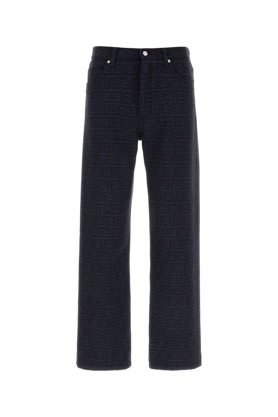 Fendi Pantalone in misto cotone ricamato