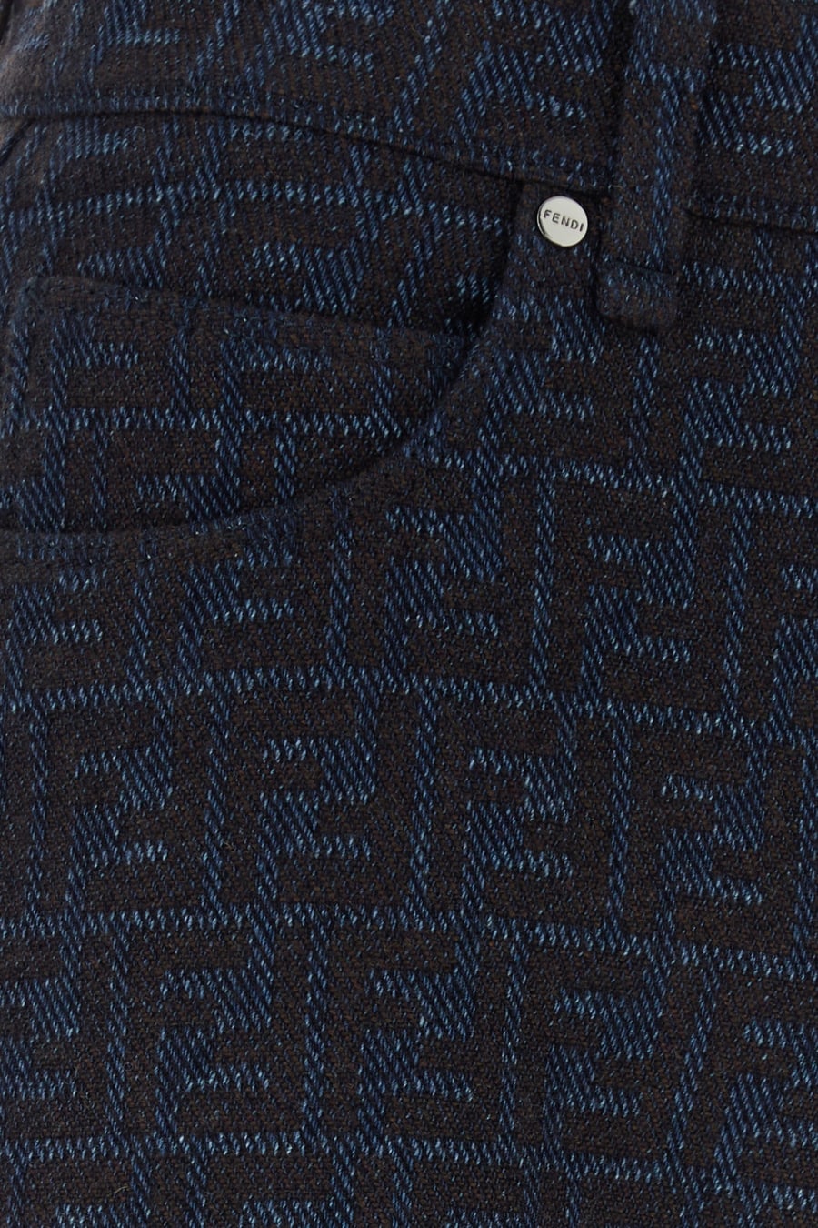 Fendi Pantalone in misto cotone ricamato, view 5