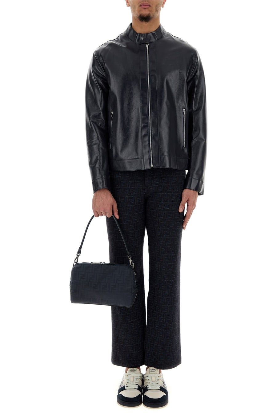 Fendi Pantalone in misto cotone ricamato, view 6