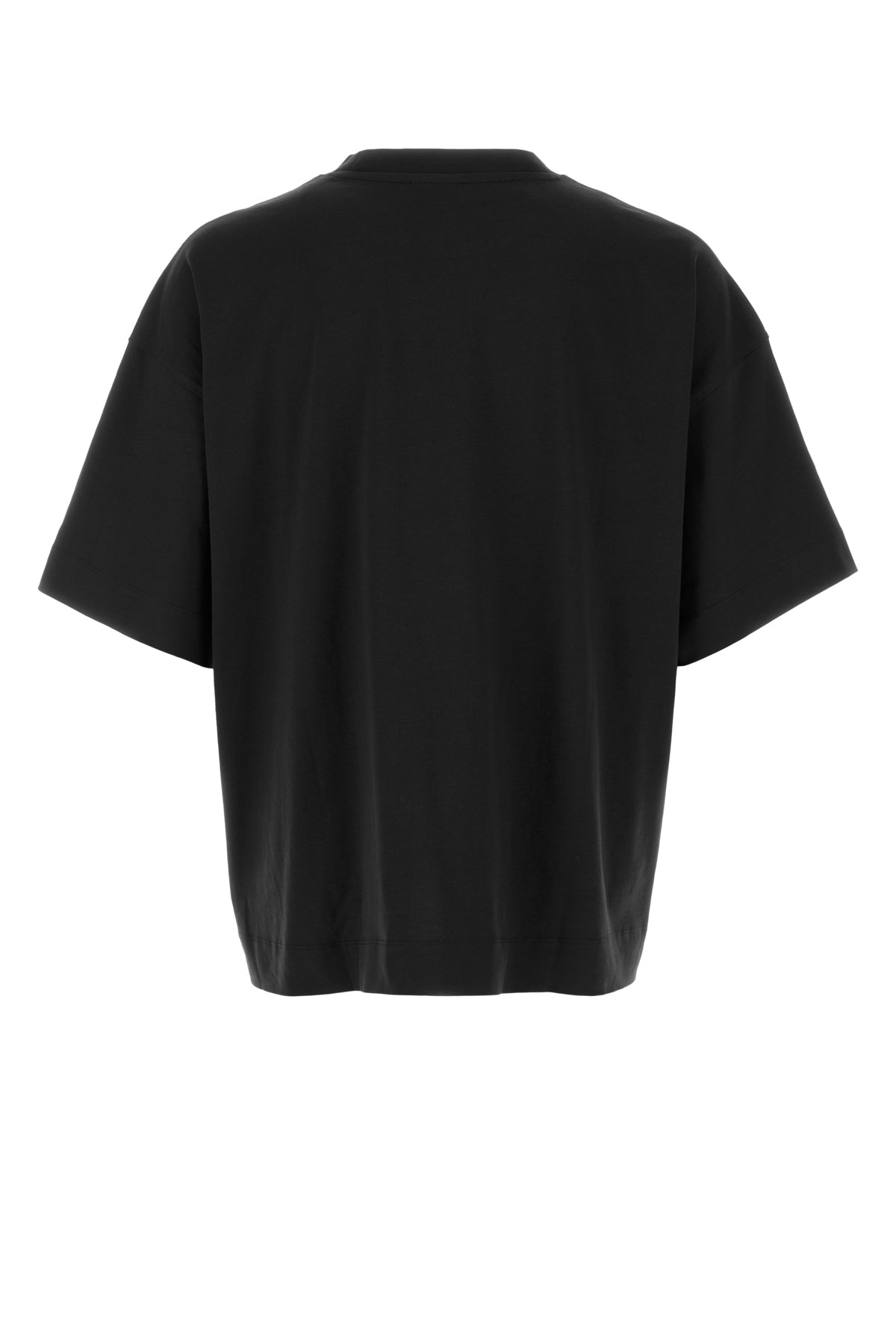 Dries Van Noten T-shirt oversize Heno in cotone nero, view 2