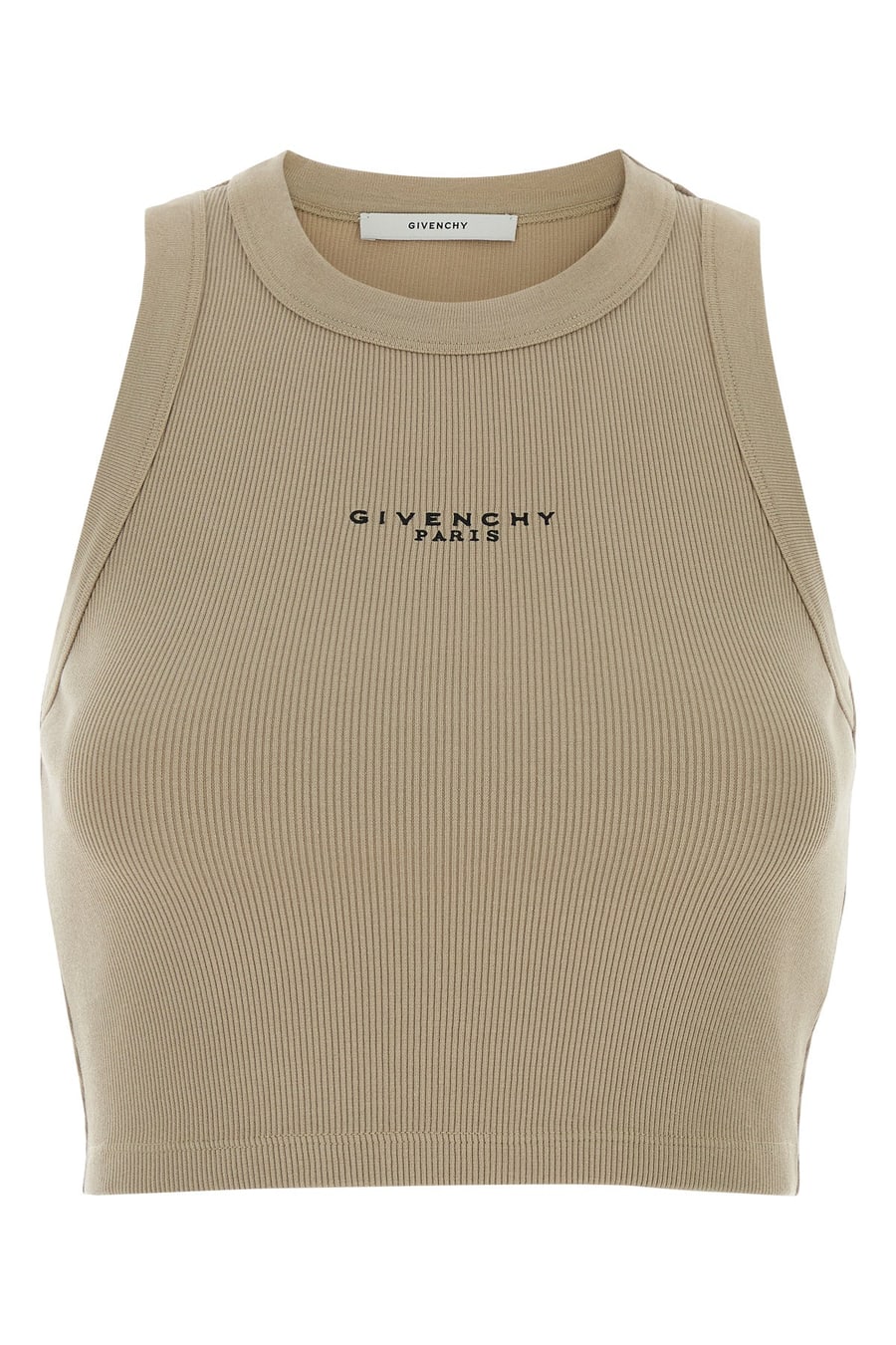 Givenchy Crop-ton in cotone stretch beige