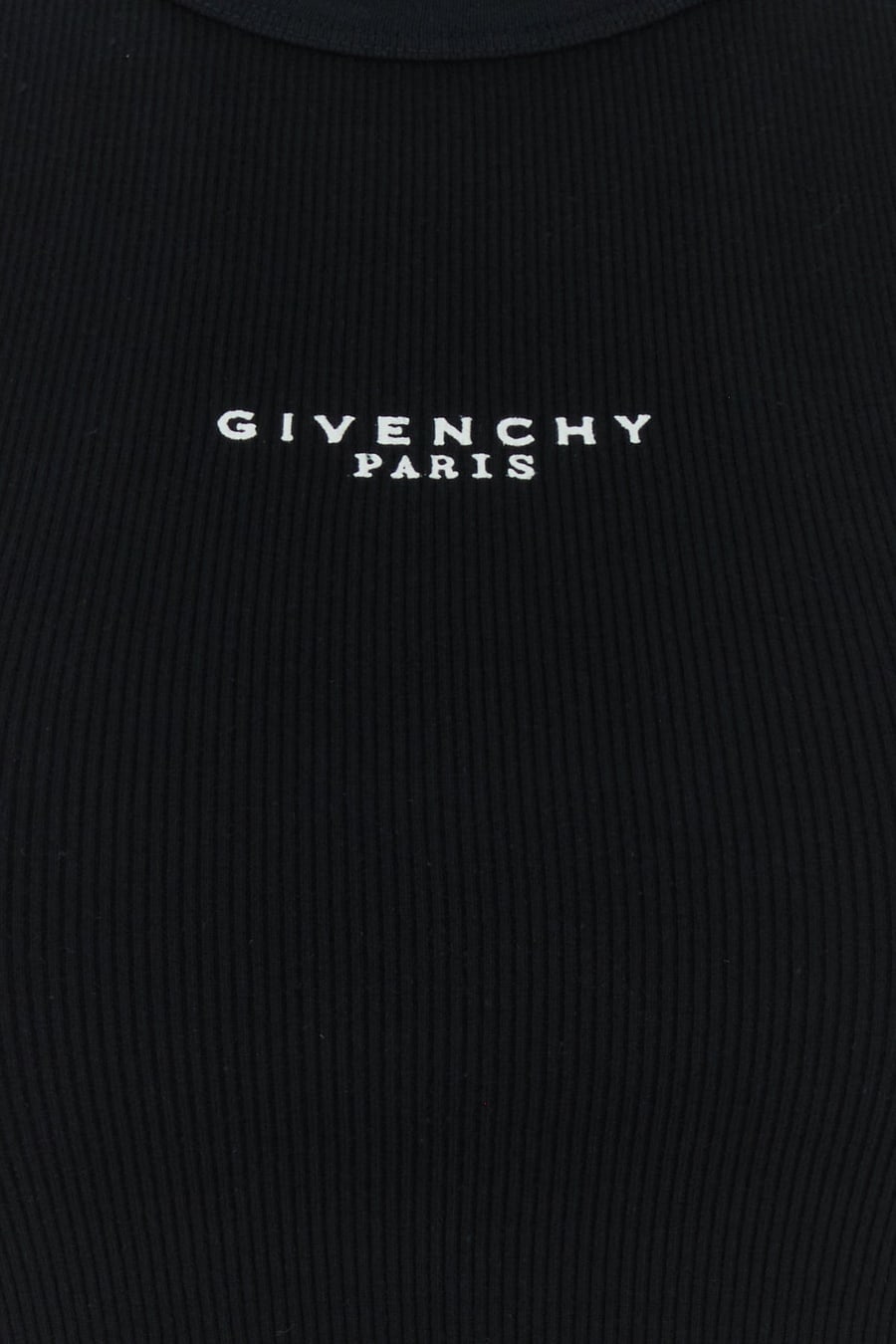 Givenchy Crop-ton in cotone stretch nero, view 3