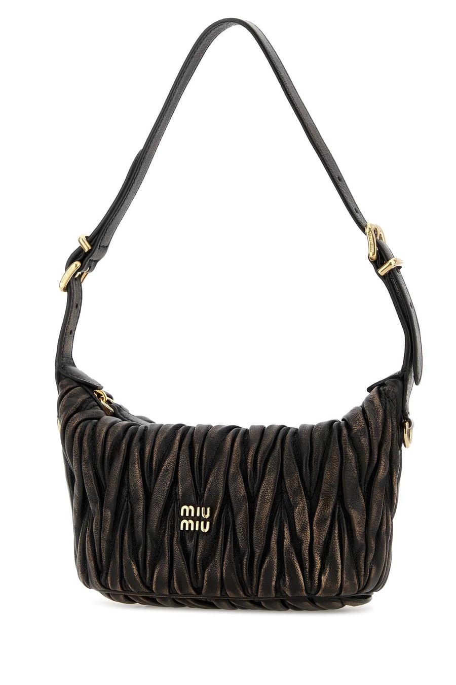 Miu Miu Borsa a mano in pelle testa di moro, view 2