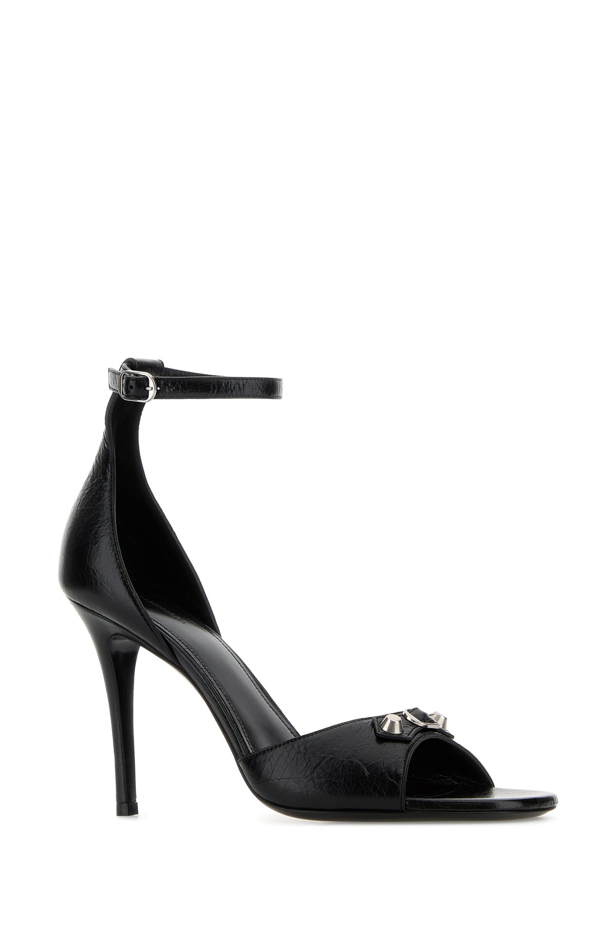 Balenciaga Sandali City Up in pelle nera, view 2