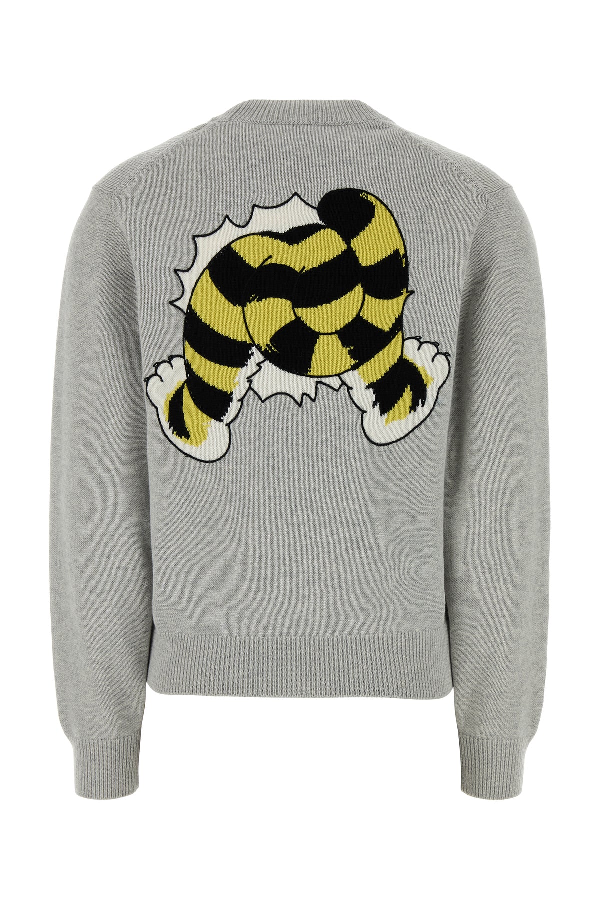KENZO Maglione in misto lana grigia, view 2