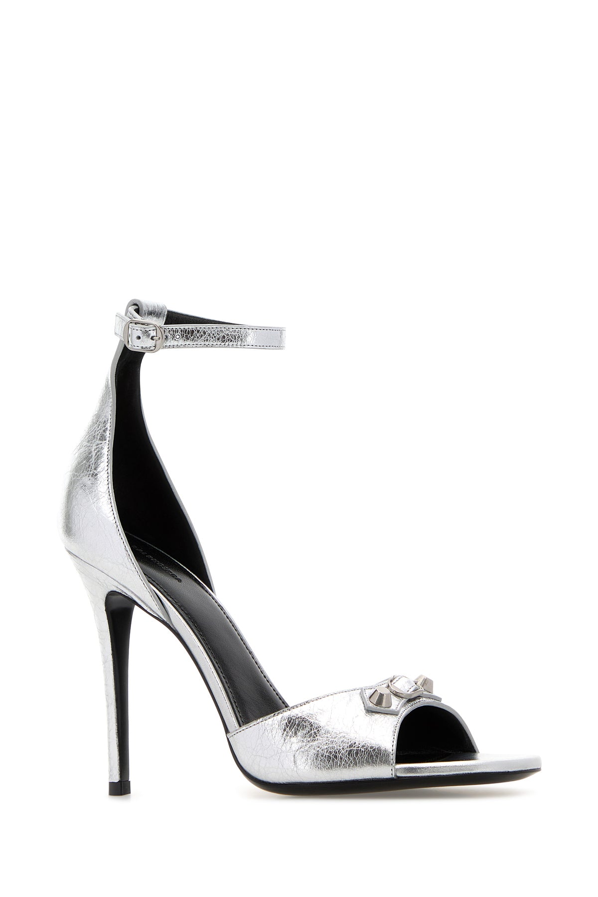 Balenciaga Sandali City Up in pelle argento, view 2