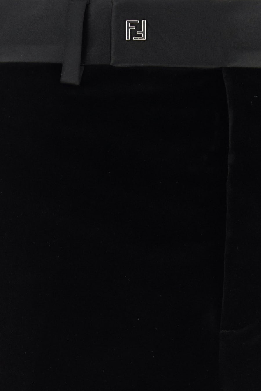 Fendi Pantalone in velluto nero, view 5