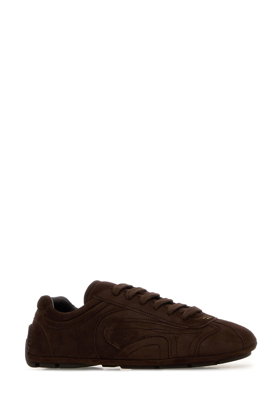 Prada Sneakers Montecarlo Re-Edition 2005 in pelle scamosciata marrone, view 2