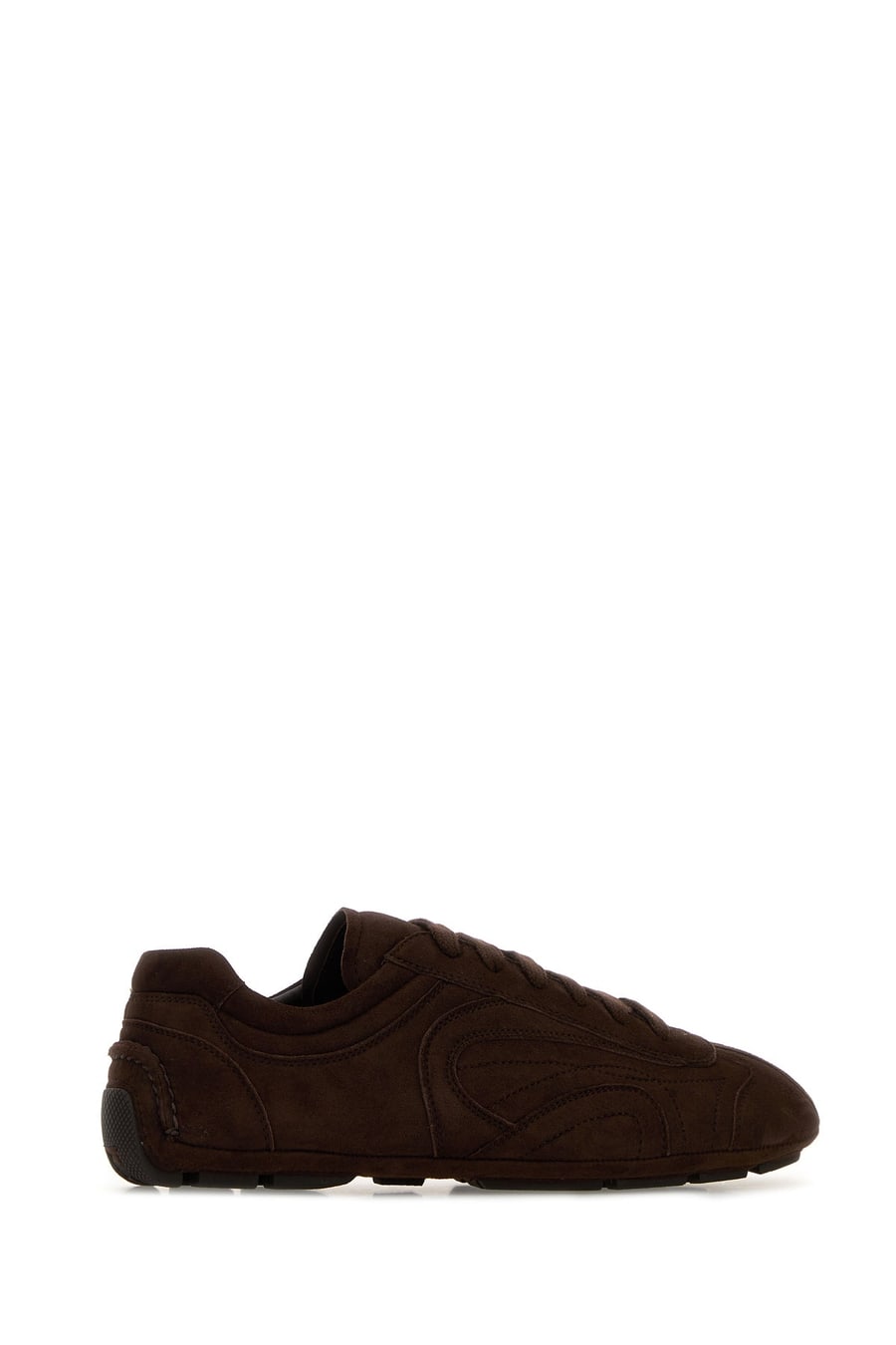Prada Sneakers Montecarlo Re-Edition 2005 in pelle scamosciata marrone, view 3