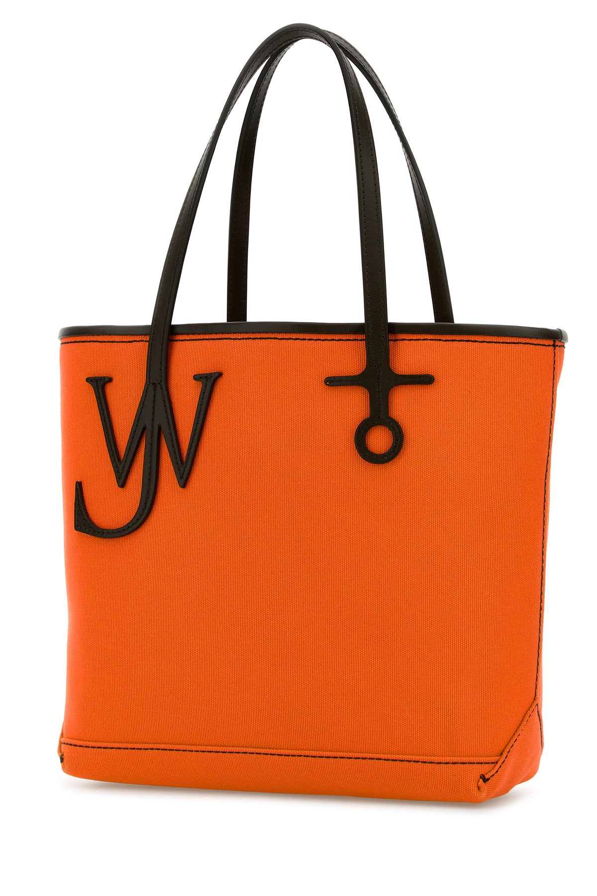 JW Anderson Borsa a secchiello Anchor piccola in tela arancione, view 2