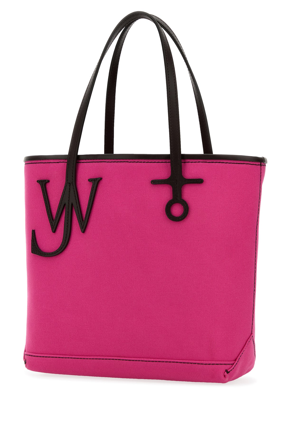 JW Anderson Borsa a secchiello Anchor piccola in tela fucsia, view 2