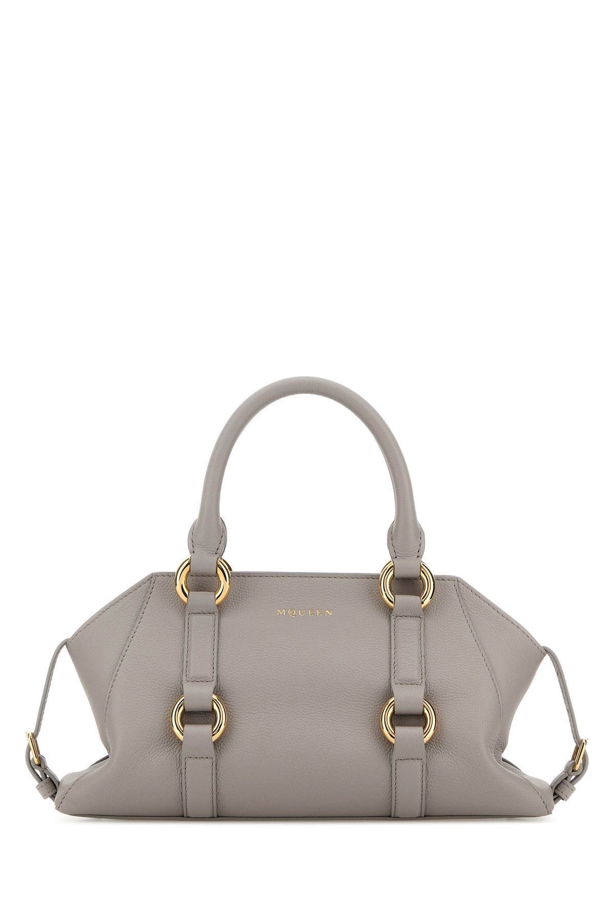Alexander McQueen Borsa a mano Farringdon piccola in pelle grigia