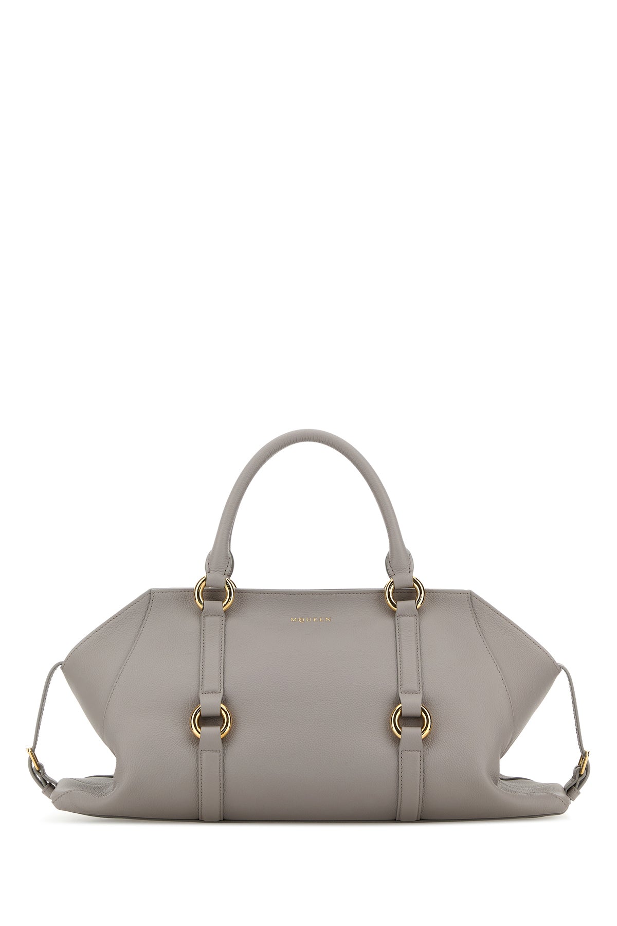Alexander McQueen Borsa a mano Farringdon media in pelle grigia