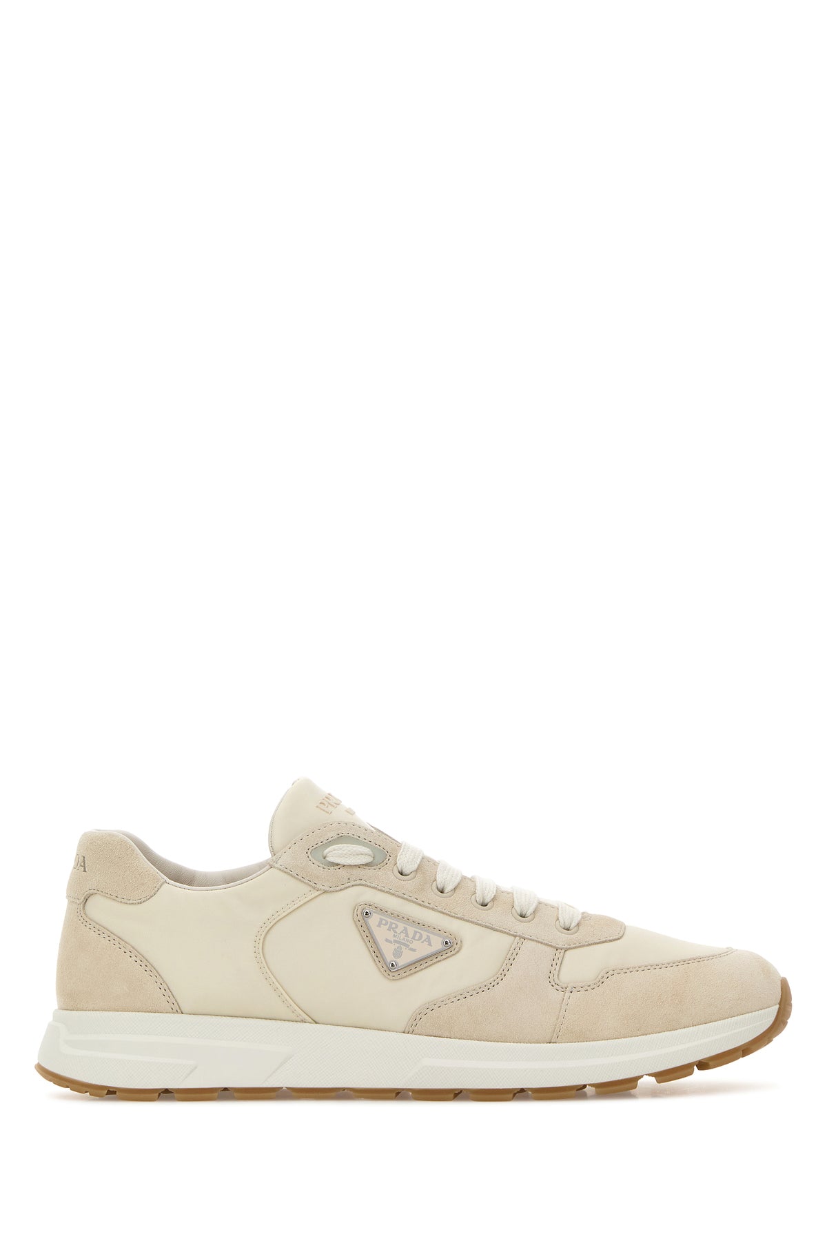 Prada Sneakers Prax sabbia in Re-Nylon e pelle scamosciata