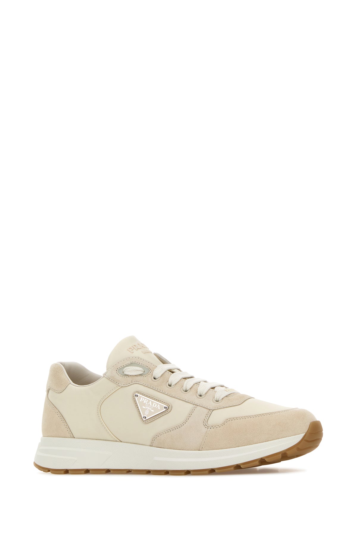 Prada Sneakers Prax sabbia in Re-Nylon e pelle scamosciata, view 2