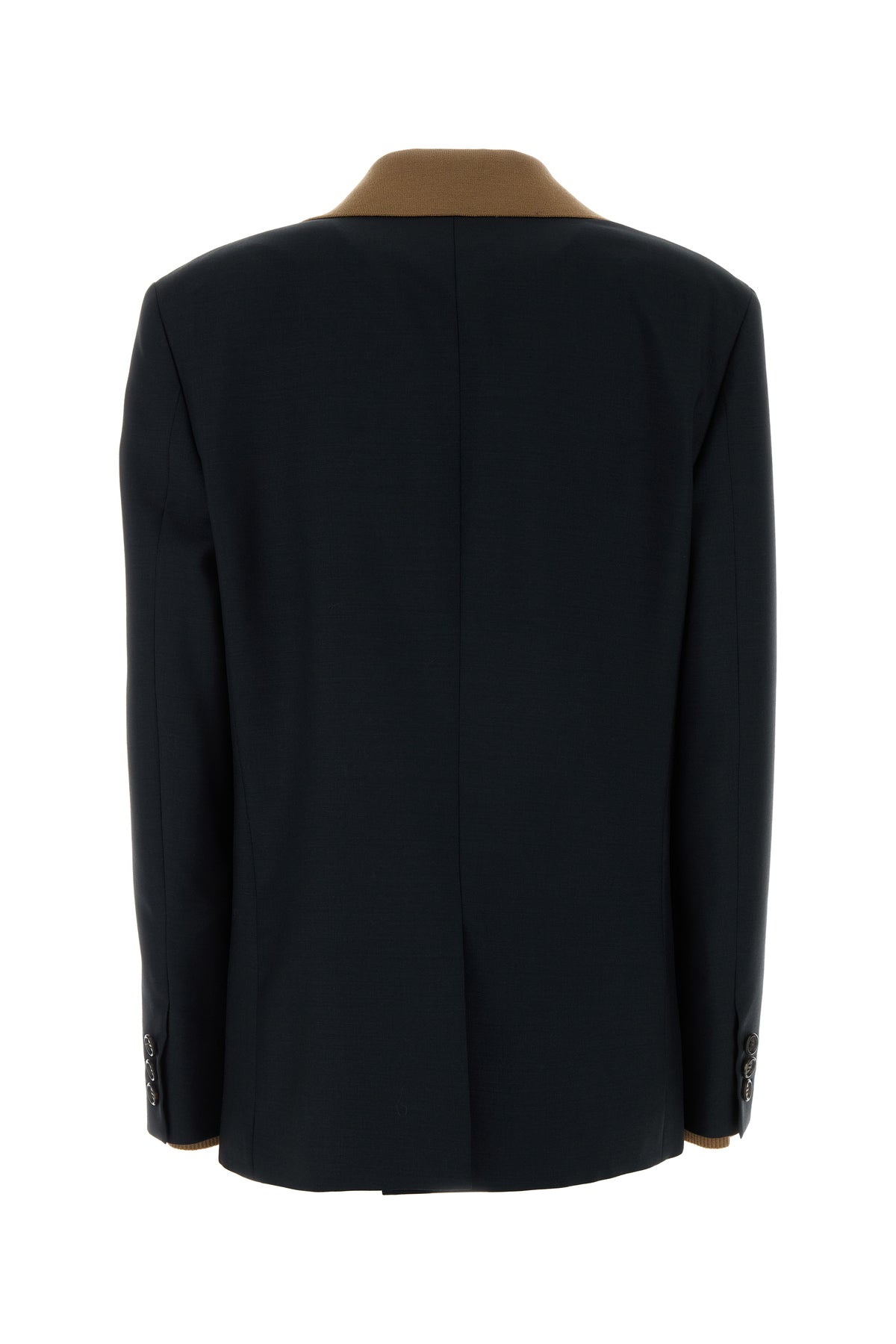 Miu Miu Giacca oversize in misto mohair blu notte, view 2