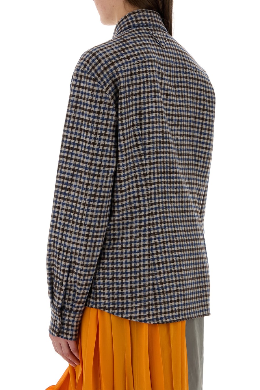 Prada Camicia in lana ricamata, view 4