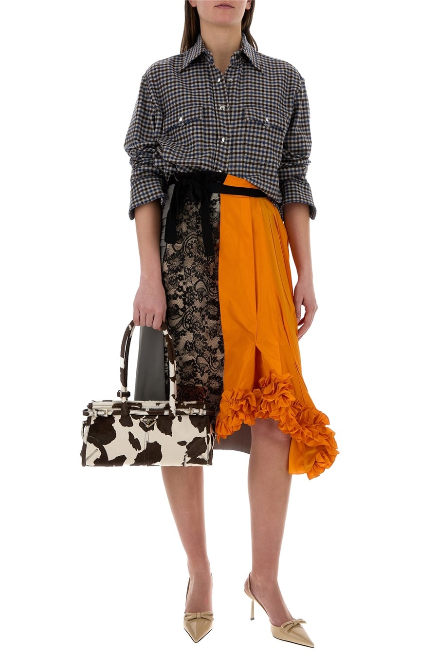 Prada Camicia in lana ricamata, view 6